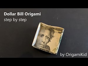 Dollar bill origami box - step-by-step - banknote origami