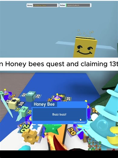 Turning in honey bees quest! #beeswarmsimulator #beeswarmsimulatorroblox #beeswarmsimulator🐝 #beeswarmsimulatorroblox🐝 #boosting #bluehiveboosting #beeswarmtok #bluehivebss #Beeswarm #Roblox #robloxgames #Honeybee #onettbss #Onett