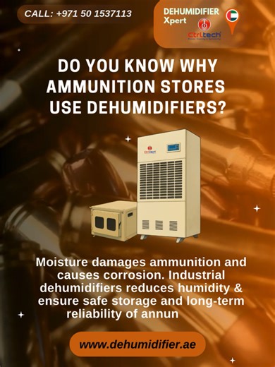 Why Military-Grade Dehumidifiers Are Essential for Armory Rooms? Ammunition stores use industrial dehumidifiers in ammunition rooms to maintain safe humidity levels in ammunition depots. Excess moisture can corrode cartridges and damage weapons in a weapons storage room. An armory room dehumidifier or military storage room dehumidifier ensures a stable dehumidification system for reliable storage. Facilities may install portable or wall-mounted units as a dehumidifier for gun storage room soluti