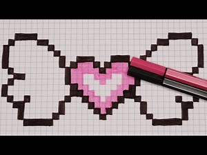 DIY Handmade Pixel Art | How to draw a Heart with Wings | Valentines Day Mothers Day | Fathers Day