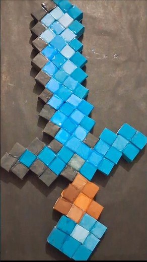 Minecraft Diamond Sword in Real Life 💎| DIY Minecraft Sword Tutorial | Easy Craft #part1