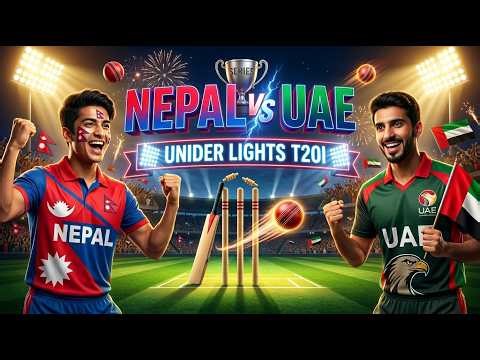 Nepal vs UAE Under Lights 🔥 Kushal Bhurtel's Epic 84* to Tie the Series! 🏏 #NepalVsUAE #Cricket