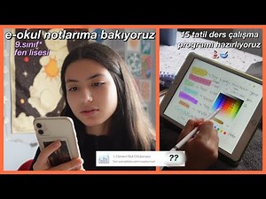 e-okul notlarıma bakıyoruz + 15 tatil programım🍓
