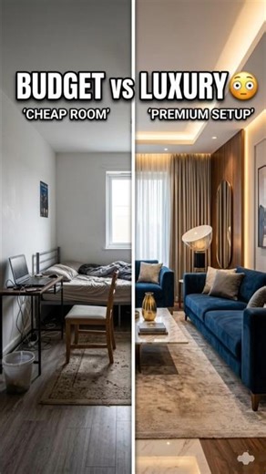 Budget vs Luxury Room 😳 | Huge Difference! #shorts #home #fyp #viral