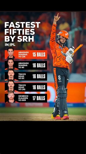 Fastest Fifties by SRH in IPL History/SRH Players fastest Fifties #ipl2026 #cricket #ipl #srh #csk