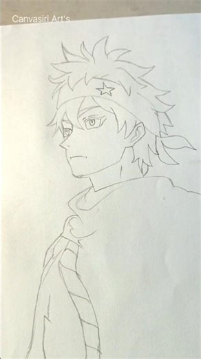 "Unleashing Asta power with just a pencil!"⚔️🖤 #animeart #drawingshorts #dailyshorts#viralshorts