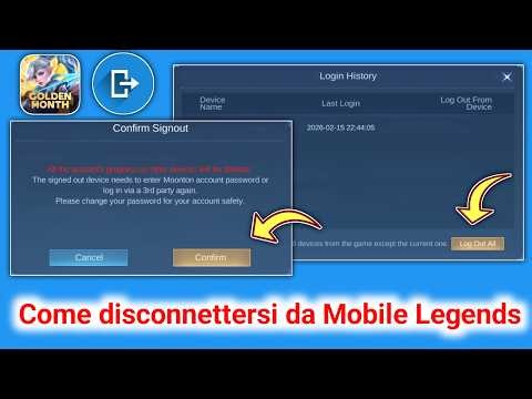 Come disconnettersi dall'account Mobile Legends 2026 | Guida alla disconnessione (Android e iOS)