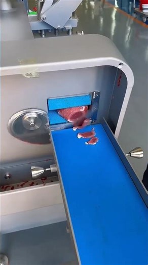 High-Speed Meat Cutting Process.