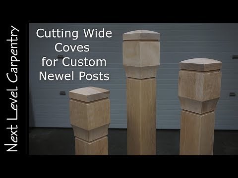Make Wide Coves for Box Newel Posts
