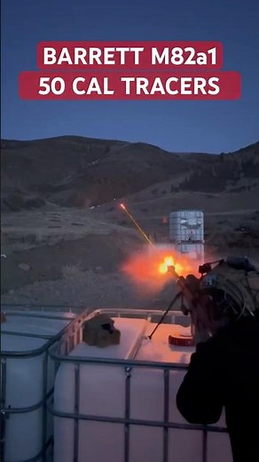 50 caliber tracers at night! Barrett M82a1