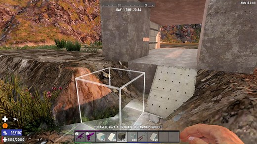 7 days to die bug where it wont let me place a block in this one spot