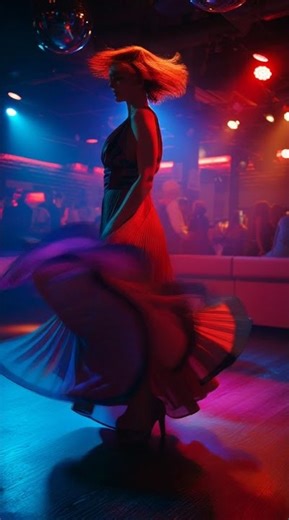 Girl spinning on a dance floor in a club-style dress #trending #reels #shorts #viral