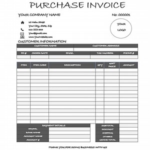 Modèle de facture minimaliste, facture pour petite entreprise modifiable, reçu, facture moderne, téléchargement immédiat, modèle de facturation, formulaire de facture - Etsy France