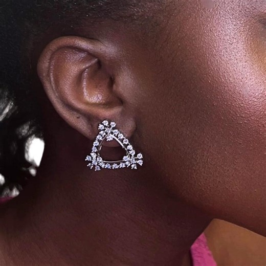 RHEA Indian CZ Stud Earrings - Etsy