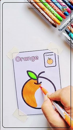 How to Draw a Realistic Orange with Color | Easy Drawing for Beginners 🍊