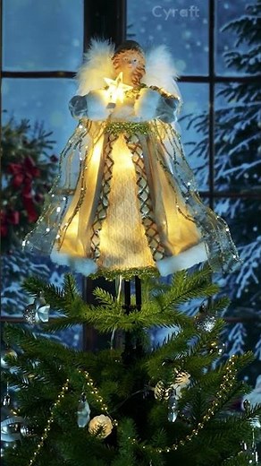 The Moving Angel Tree Topper That Brings Christmas to Life #christmas #shorts