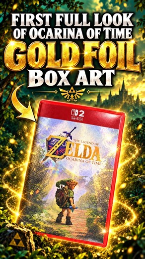Zelda Ocarina Of Time Foil Box Cover Art FIRST FULL LOOK!