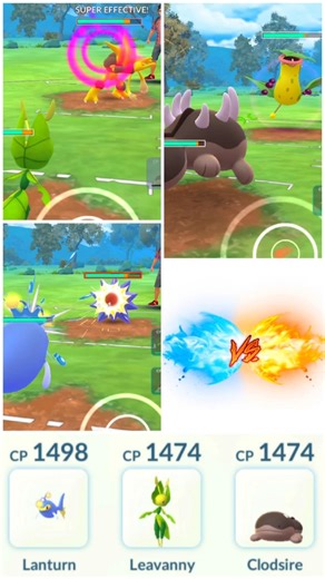 Lanturn ⚡️ Leavanny 🍃 Clodsire 😈 #pokemongo #pokemon #gbl