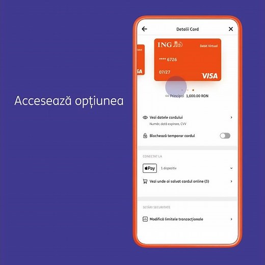Cum închizi un card din Home'Bank