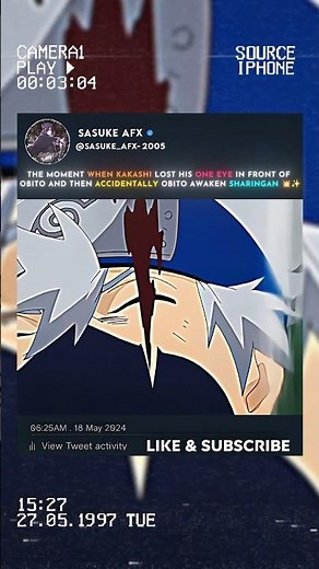 Kakashi’s Sacrifice, Obito’s Power... ⚔️💥 #naruto #obito #narutoamv #animeedit #shorts #fyp