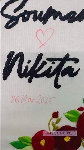 Name Embroidery for Beginners 🧵✨ | Easy embroideryTutorial #shorts #embroidery