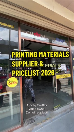 Printing Materials Supplier and Pricelist for 2026