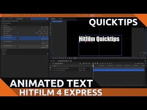 Basic Text Animation Tutorial in Hitfilm 4 Express