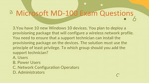 New Updated Microsoft MD-100 Exam Questions - Itfreedumps
