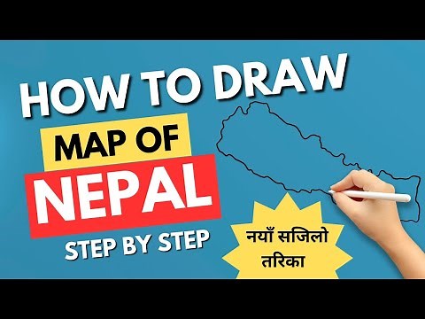 how to draw map of Nepal step by step l how to draw Nepal map Art Tutorial - DIY