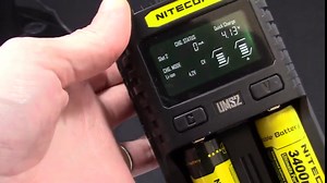 Nitecore UMS2 Intelligent USB Dual-Slot Quick Battery Charger for Li-Ion/Ni-MH/Ni-Cd/IMR 16340 14500 18650 21700 20700 AA AAA and More Batteries, with LumenTac QC3.0 Charging Adapter