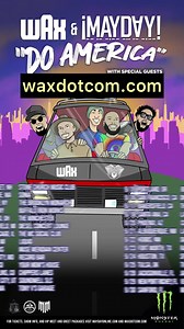 UPCOMING WAX TOUR DATES: 8/26/2022 Baltimore, MD at the 8 by 10 with The Palmer Squares and The Grilled Lincolns tickets: https://app.neonox.io/pg3585/rfrbsy Wax and ¡Mayday! "DO AMERICA" Tour Get tickets at https://www.waxdotcom.com/tour 8/27/2022 Newmarket, NH The Stone Church Music Club 8/28/2022 Cambridge, MA Sonia 8/30/2022 Brooklyn, NY The Brooklyn Monarch 8/31/2022 Buffalo, NY Buffalo Iron Works 9/1/2022 Lakewood, OH The Winchester 9/2/2022 Chesterfield, MI Diesel Concert Lounge 9/3/2022 
