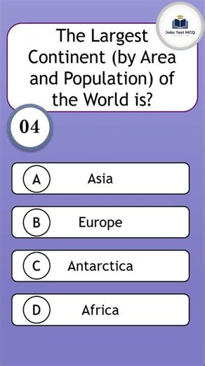 Which Is the Largest Continent in the World 🌍 #Shorts