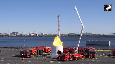 Tokyo Fire Department showcases latest equipment at New Year’s fire review