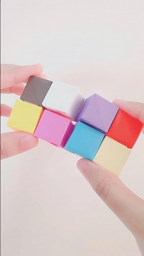 #diy infinity cube tutorial! #origami #papercraft #easy #shorts #折り紙 #toys #cute #종이접기