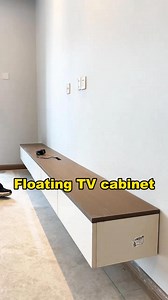 Floating TV cabinet.#tvcabinet #tvcabinets #tvcabinetdesign #cabinetdesign #cabinetmaker #cabinetfactory #cabinetmaker #diy #aleadhome #homedesign #fyp | aleadhomeus