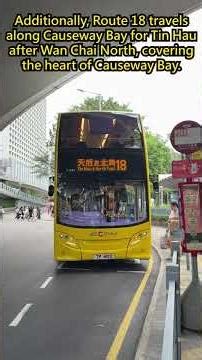 Citybus Route 18 starts observing Causeway Bay (Hong Kong Bus) シティバス18系統（香港バス）