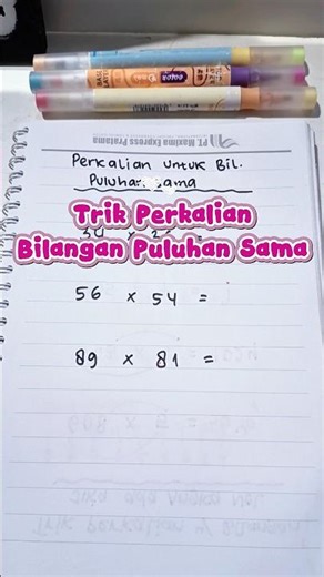 Multiply faster with this simple trick for numbers with the same tens! #maths