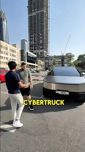 How to open a Tesla cybertruck door?😅 #dubailfe #luxurycar #supercars #teslaclub