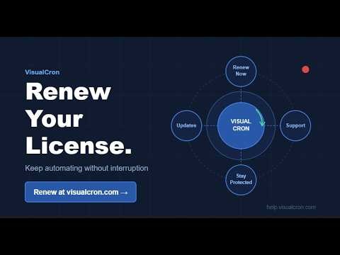 VisualCron: How to Renew Your License