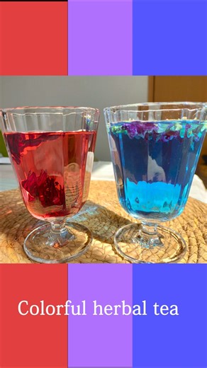 天然ハーブの色遊び #shorts #バタフライピー#ローゼル