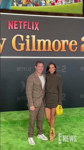 Adam DeVine and Chloe Bridges look divine on the carpet. 😍#HappyGilmore2