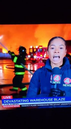Serious Reporter Misses Hilarious Firefighter Accident