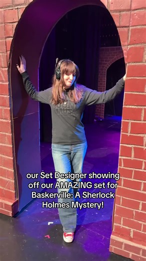 our little house tour 🤭🤭 our techies mean BUSINESS!! tickets at Kingwoodtheatre.com! // #sherlockhomes #baskerville #murdermystery #kingwoodtheatre #fyp