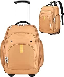 Rolling Backpack with Wheels | Wheeled Roller Backpack for Business & Travel, Adjustable 13-18 Inch Laptop Backpack with Laptop Compartment & Carry-On Design