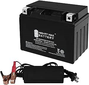 Mighty Max Battery YTZ14S Replacement Battery compatible with KTM 1190 RC8 2014-2016 + 12V 2Amp Charger
