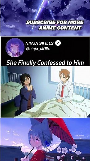 She Finally Confessed to Him 🥰❤️ | Kokoro Connect | #anime #animeedit #animeshorts #shorts