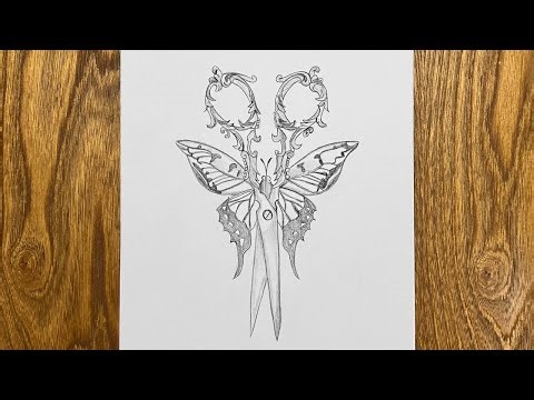 How to draw Scissors Step By Step ✂️ Scissors Drawing