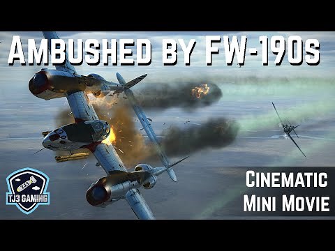P-38 Lightning Fighters Ambushed by German FW-190s! Cinematic Historic Mini-Movie - IL2 Sturmovik