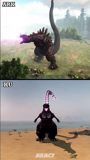 Shin Godzilla Ark vs Ku Atomic Breath #kaijuuniverse #ark #shortvideo