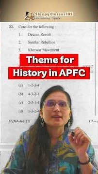 PYQs History for APFC | Chronology is the basic theme |